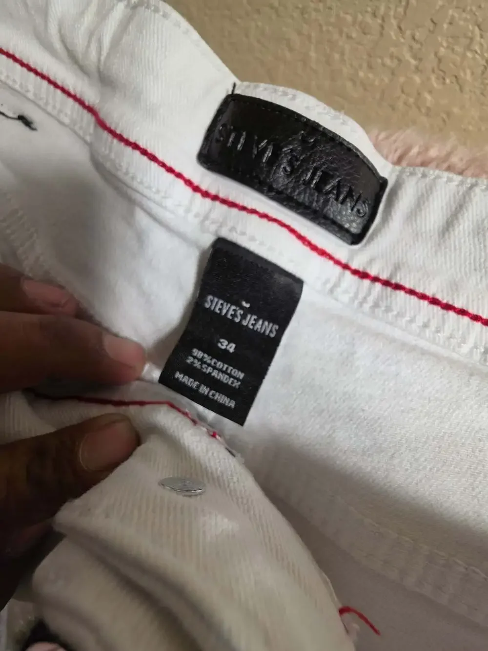 Steve's Jeans White Denim Shorts Size 34